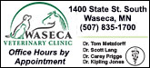 Waseca Veterinary Clinic Sponsorship Banner